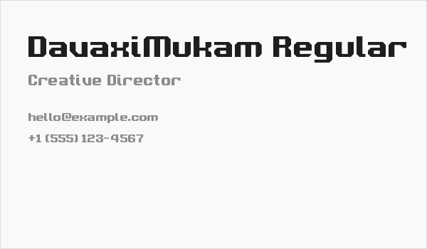 DavaxiMukam Regular Business Card