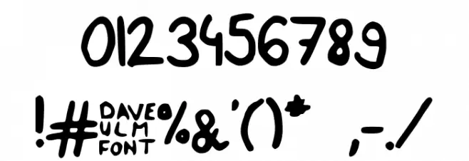 DaveUlmFont Schriftart Anderer Schreiben