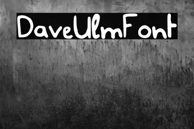 DaveUlmFont Schriftart examples