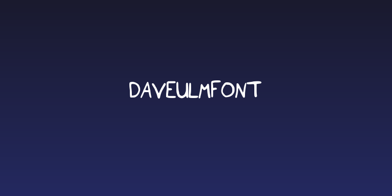 DaveUlmFont Social Header