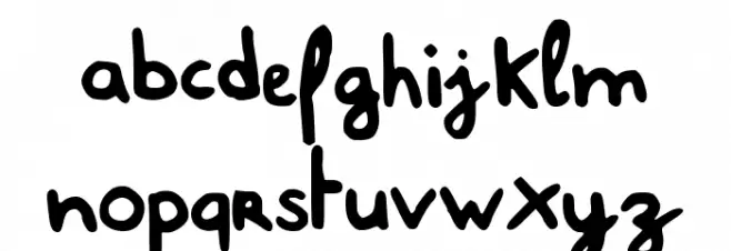 DaveUlmFont Schriftart Kleinbuchstaben