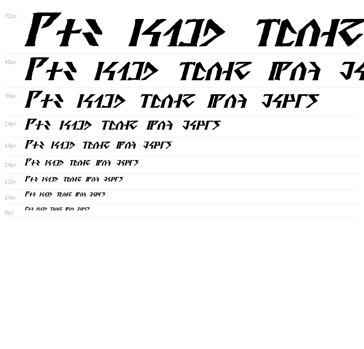 Davek Bold Italic Waterfall