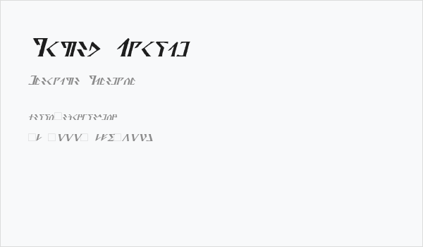 Davek Italic Business Card