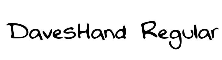 DavesHand Regular  Frei Schriftart Herunterladen