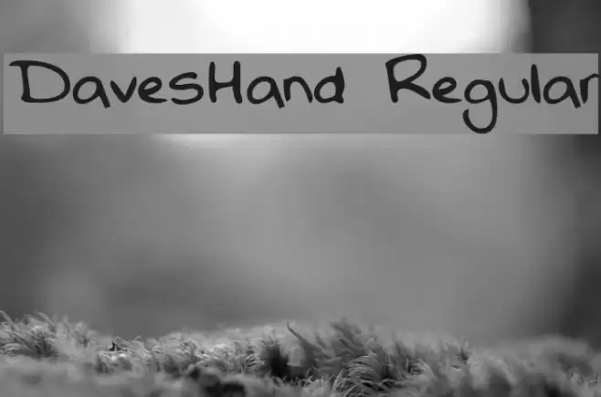 DavesHand Regular Font examples