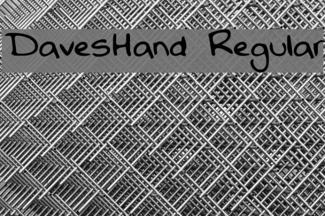 DavesHand Regular Font examples