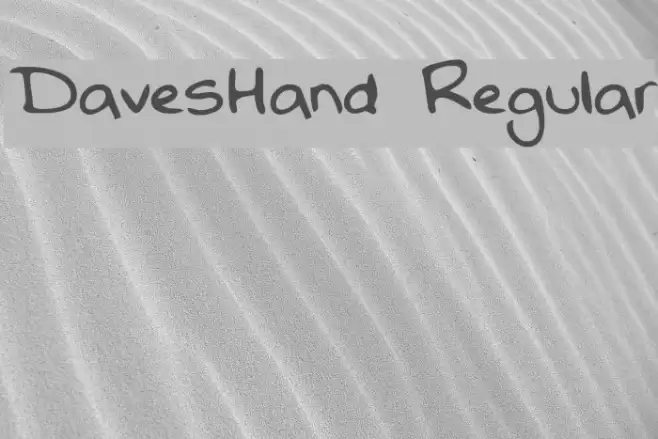 DavesHand Regular Font examples
