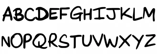 DaveysDoodleface خط أحرف كبيرة