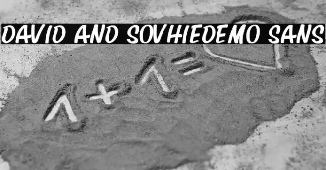 David And SovhieDEMO Sans Font examples