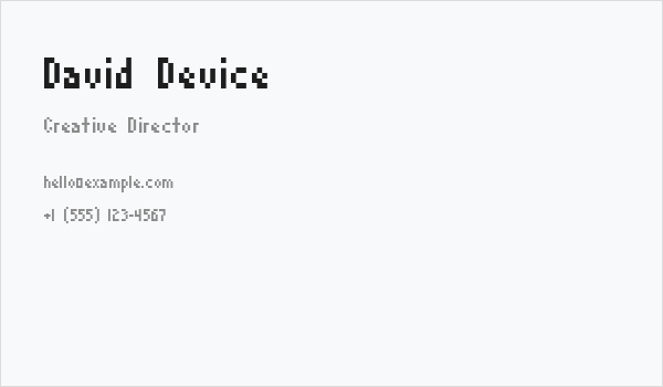 David Device Business Card
