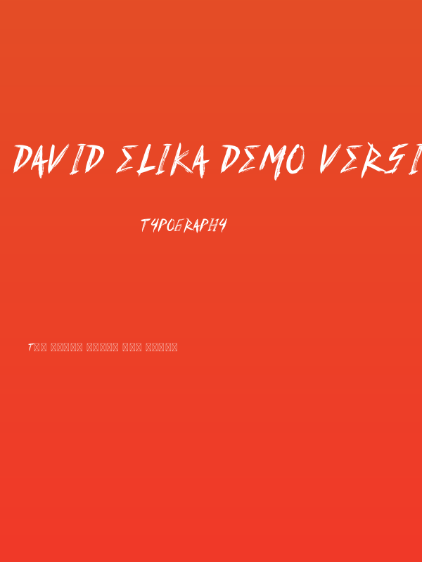 David Elika Demo Version Poster