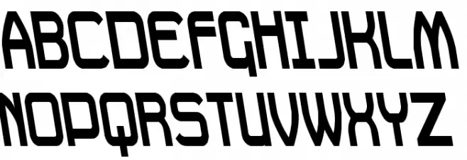 Daville Condensed Rev Slanted Шрифта ВЕРХНИЙ