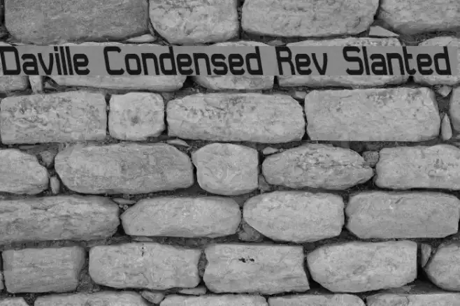 Daville Condensed Rev Slanted Example 2