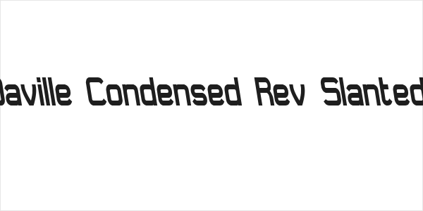 Daville Condensed Rev Slanted Logo