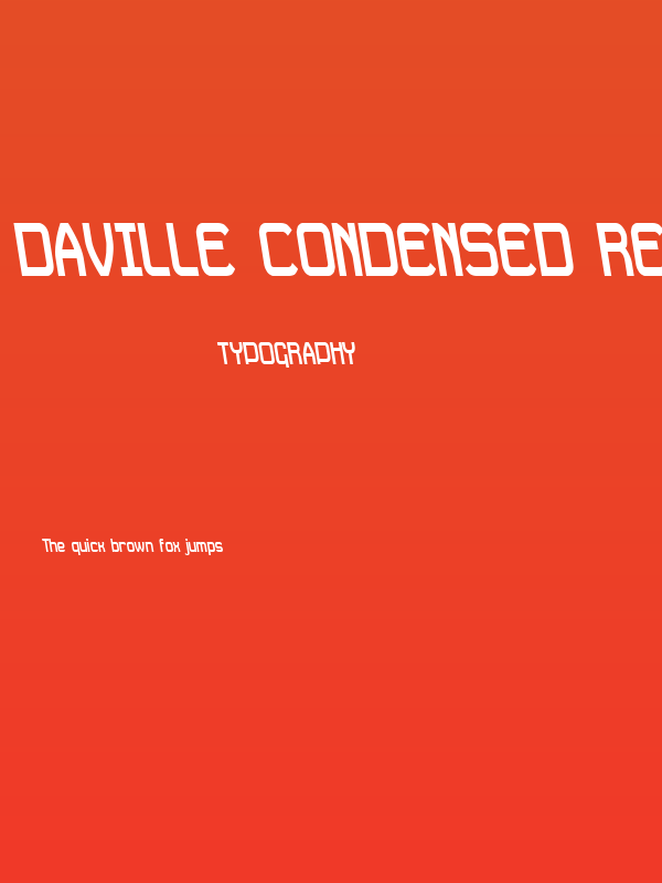 Daville Condensed Rev Slanted Poster