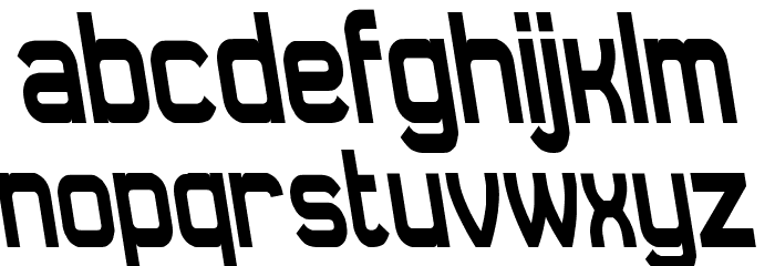 Daville Condensed Rev Slanted Font LOWERCASE