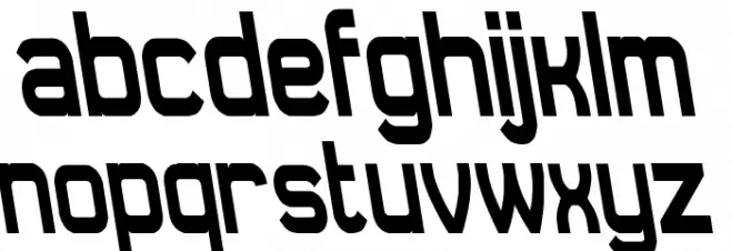 Daville Condensed Rev Slanted Font LOWERCASE