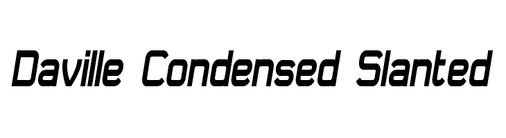 Daville Condensed Slanted Font