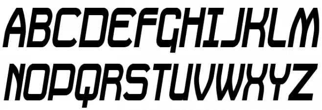 Daville Condensed Slanted フォント 大文字