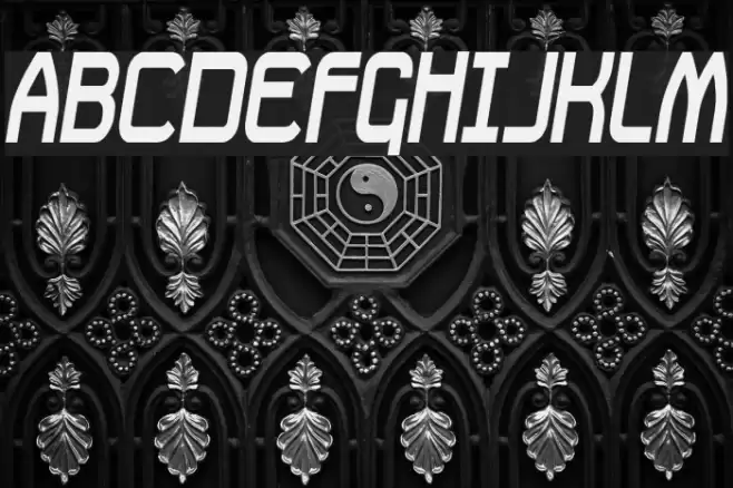 Daville Condensed Slanted Font examples