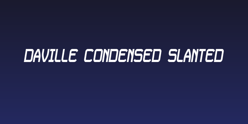 Daville Condensed Slanted Social Header