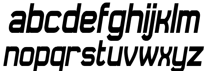 Daville Condensed Slanted Font LOWERCASE