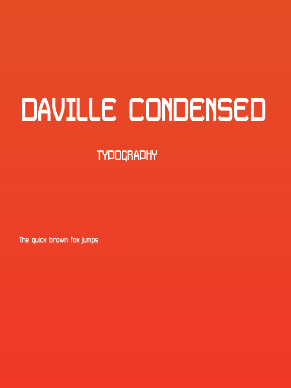 Daville Condensed Poster