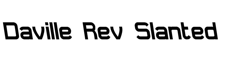 Daville Rev Slanted  les polices de caractères gratuit tlcharger