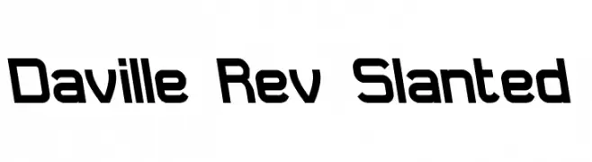 Daville Rev Slanted  Frei Schriftart Herunterladen