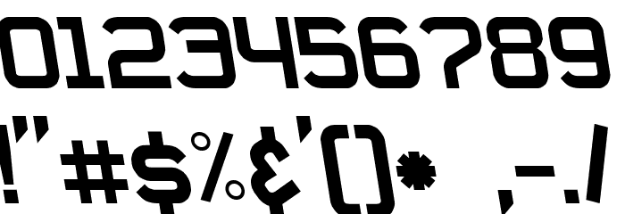 Daville Rev Slanted Font OTHER CHARS