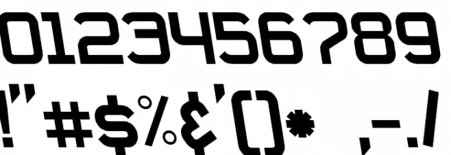 Daville Rev Slanted Font OTHER CHARS