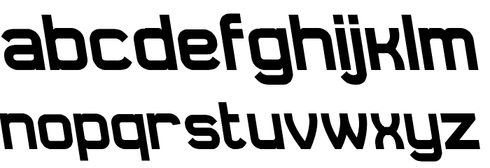 Daville Rev Slanted Font LOWERCASE
