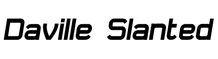 Daville Slanted  Fuentes Gratis Descargar