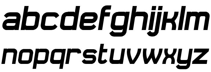 Daville Slanted Font LOWERCASE