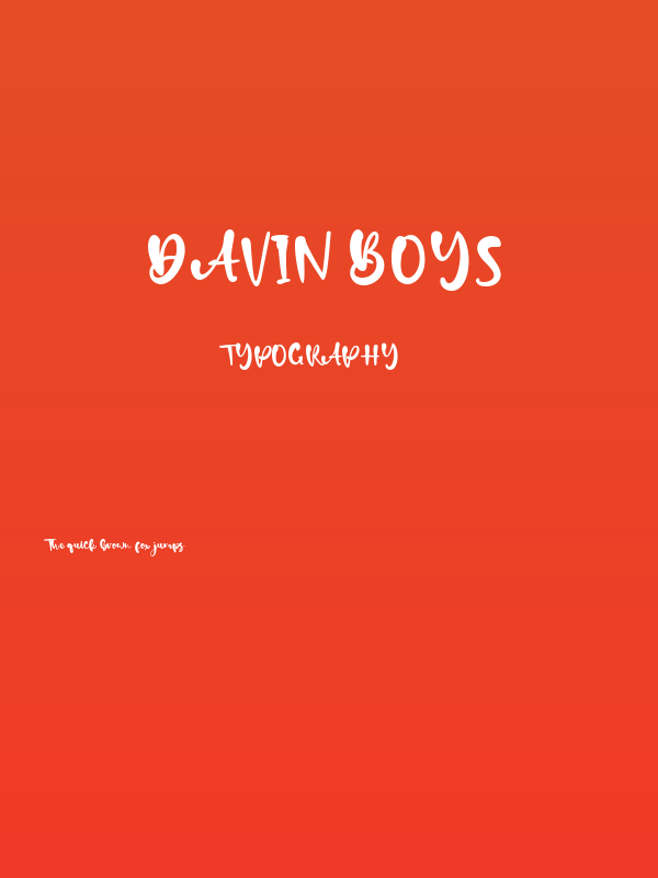 Davin Boys Poster