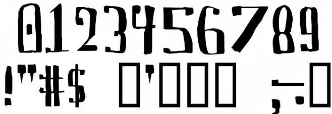 Davis Font Alte caractere