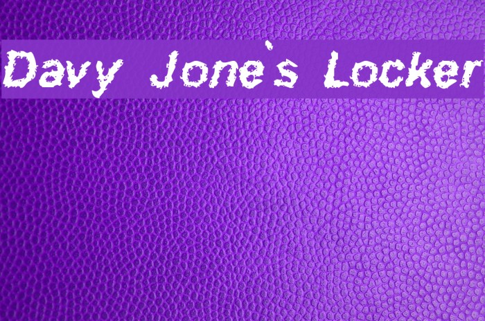 Davy Jone's Locker Font examples