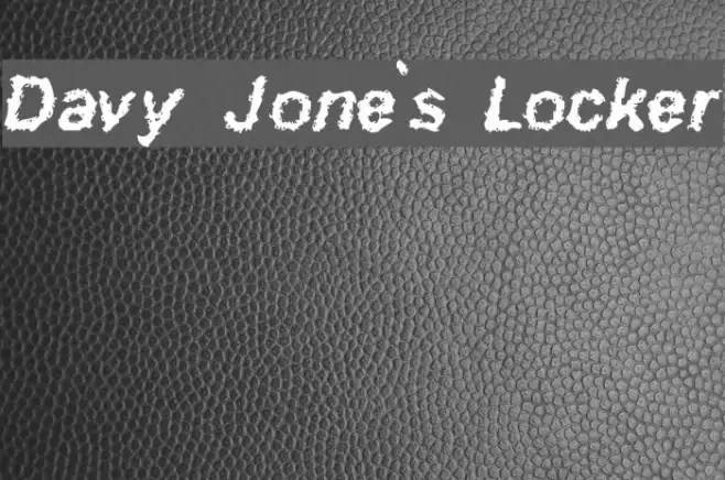 Davy Jone's Locker Example 1