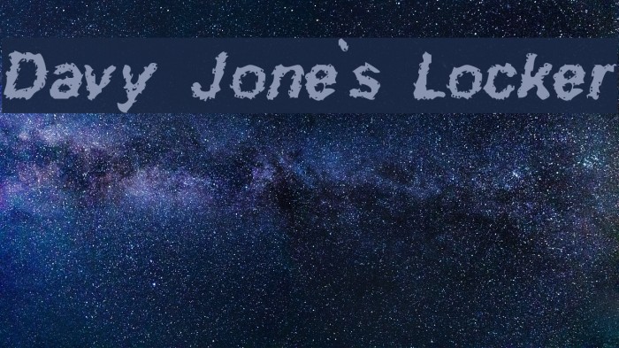 Davy Jone's Locker Font examples