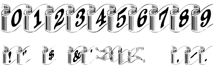 Davys-Ribbons Regular Font OTHER CHARS