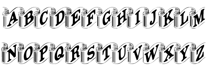 Davys-Ribbons Regular Font LOWERCASE