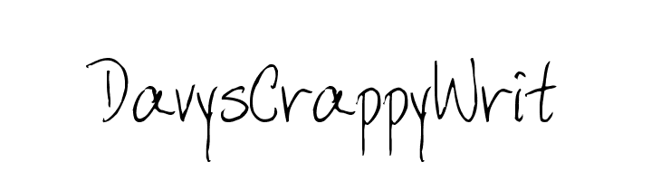 DavysCrappyWrit  Free Fonts Download