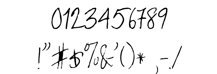 DavysCrappyWrit Font OTHER CHARS