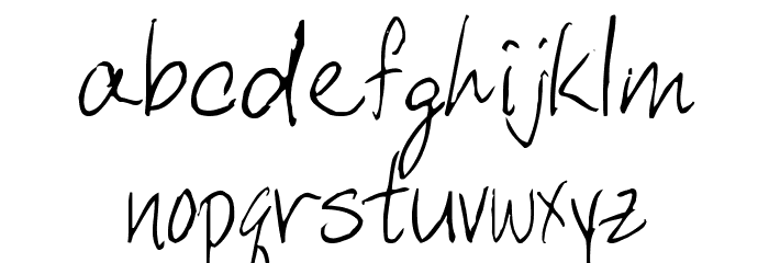 DavysCrappyWrit Font LOWERCASE