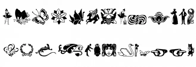 DavysDingbats2 Schriftart Groß