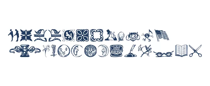 DavysDingbats خط أحرف كبيرة