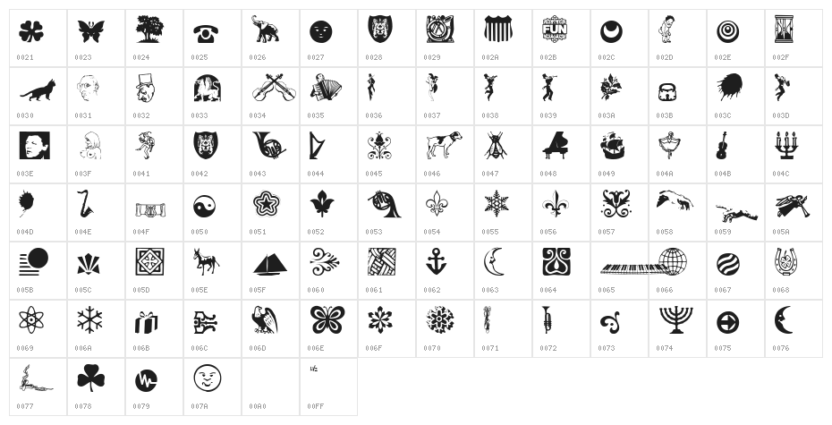 DavysOtherDingbats Character Map