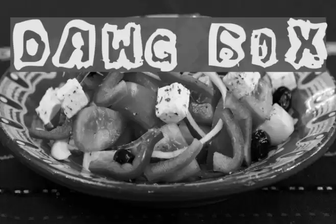 Dawg Box Font examples