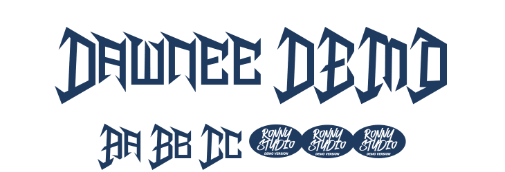 Dawnee DEMO Font Preview