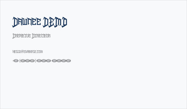 Dawnee DEMO Business Card